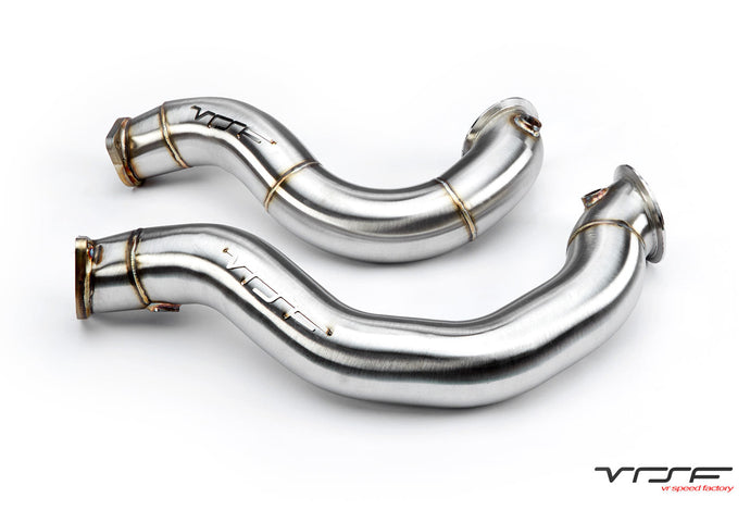 VRSF 10902010 VRSF 3″ Cast Stainless Steel Catless Downpipes N54 V2 2007 – 2010 BMW 335i / 2008 – 2012 BMW 135i