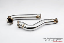 Load image into Gallery viewer, VRSF 3″ Stainless Steel Race Downpipes 2008 – 2010 BMW 535i &amp; 535xi E60 N54 Exhaust VRSF RWD Brushed 
