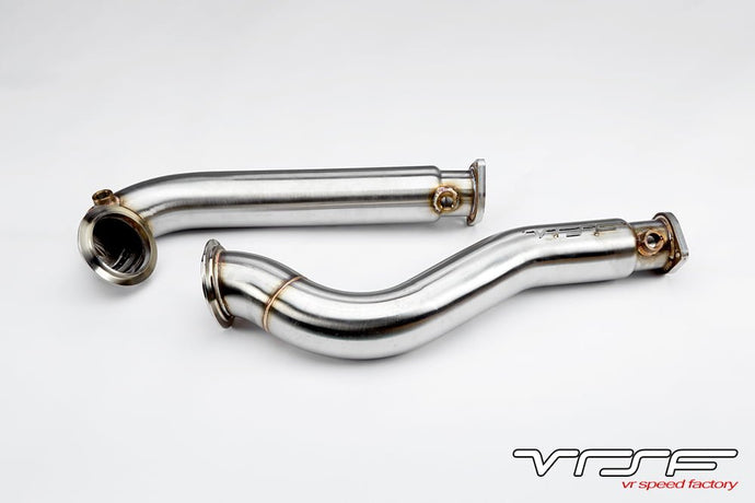VRSF 3″ Stainless Steel Race Downpipes 2008 – 2010 BMW 535i & 535xi E60 N54 Exhaust VRSF RWD Brushed 