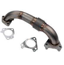 Load image into Gallery viewer, Wehrli wcfWCF100648 Wehrli 01-04 Chevrolet 6.6L Duramax LB7 2in Stainless Passenger Side Up Pipe w/Gaskets (Twin Turbo)
